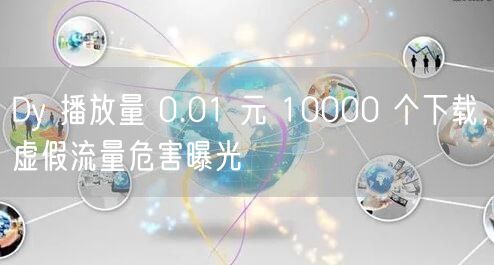 Dy 播放量 0.01 元 10000 个下载，虚假流量危害曝光