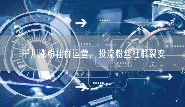 千川涨粉社群运营，投流粉丝社群裂变