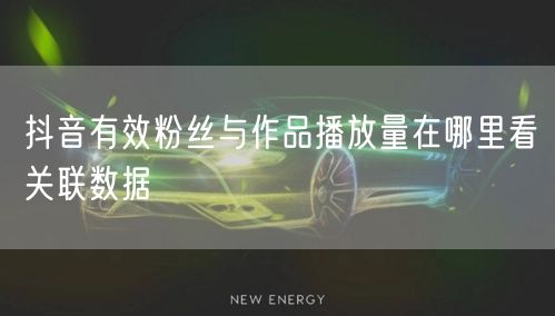 抖音有效粉丝与作品播放量在哪里看关联数据