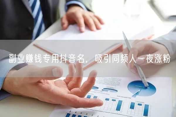 副业赚钱专用抖音名，吸引同频人一夜涨粉