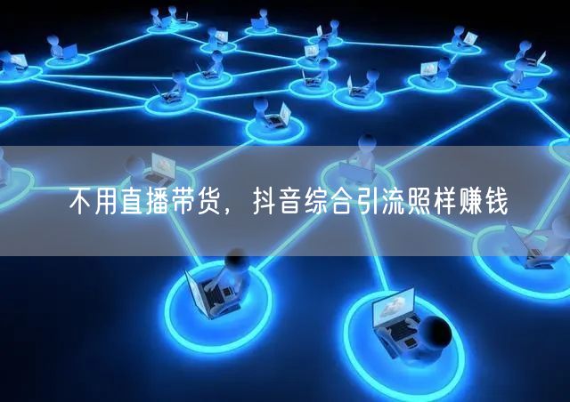 不用直播带货，抖音综合引流照样赚钱