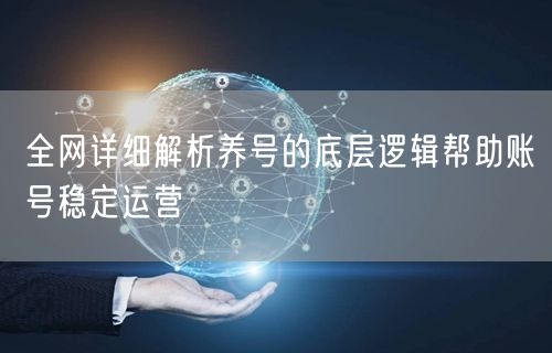 全网详细解析养号的底层逻辑帮助账号稳定运营