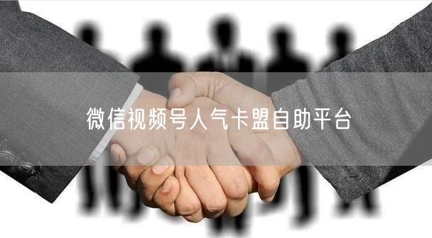 微信视频号人气卡盟自助平台