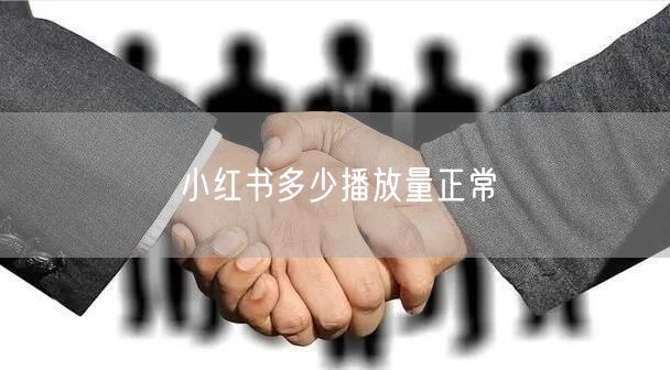 小红书多少播放量正常