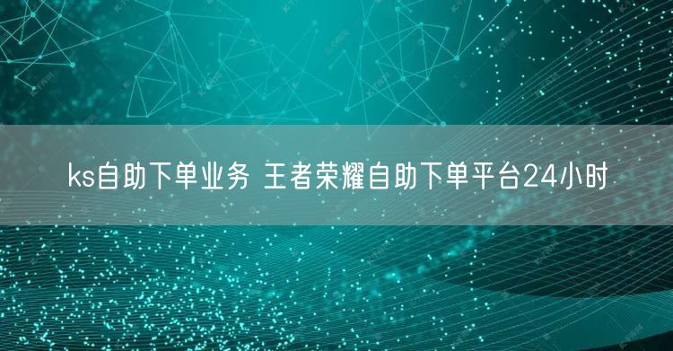 ks自助下单业务 王者荣耀自助下单平台24小时